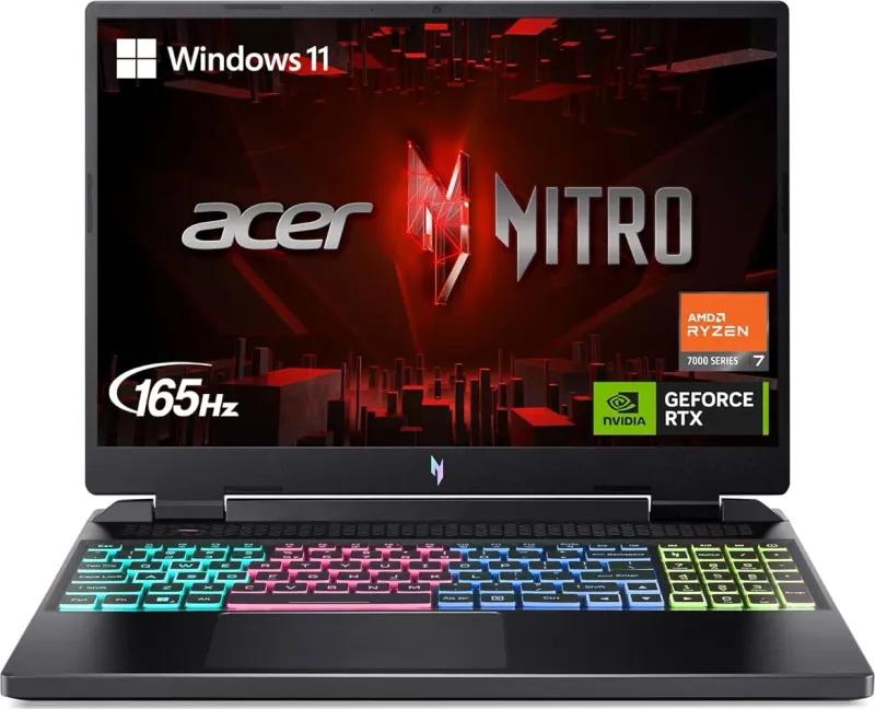 Acer Nitro 16 AN16-41-R1WE Gaming Laptop (AMD Ryzen 7 7840HS/ 16GB/ 512GB SSD/ Win11 Home/ 8GB Graphics)