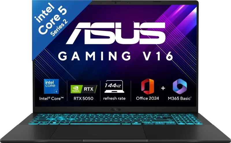 Asus Gaming V16 2025 V3607VH-RP037WS Laptop (Intel Core 5 210H/ 16GB/ 512GB SSD/ Win11/ 8GB Graph RTX 5050)