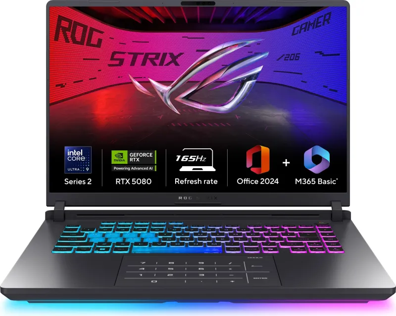 Asus ROG Strix G16 G615LW-RV148WS Gaming Laptop (Intel Core Ultra 9 275HX / 32GB/ 1TB SSD/ Win11/ 16GB RTX 5080 Graphics)