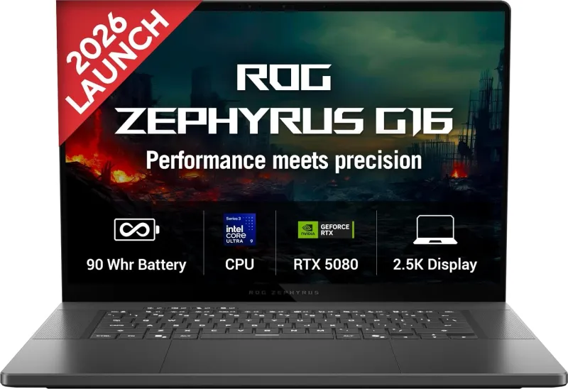 Asus ROG Zephyrus G16 2026 GU606AW-TB043WS Gaming Laptop (Intel Core Ultra 9 386H/ 32GB/ 2TB SSD/ Win11/ 16GB RTX 5080 Graph)