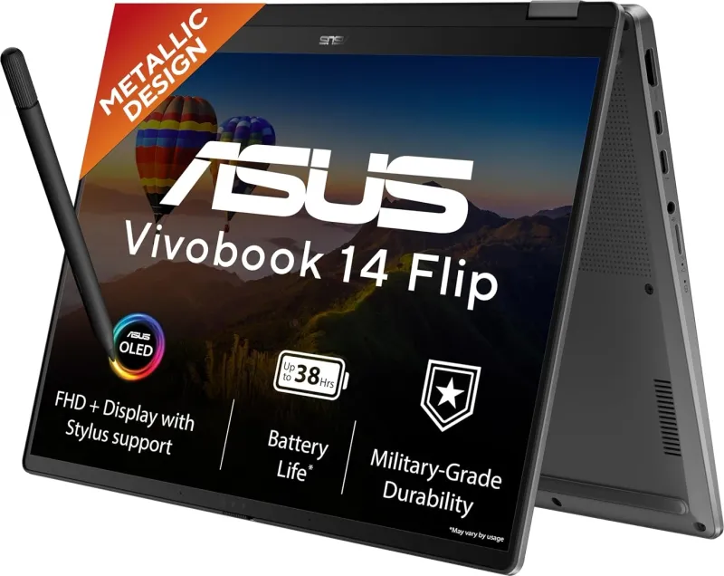 Asus Vivobook 14 Flip (2026) TP3407AA-SG052WS AI Laptop (Intel Core Ultra 7 355/ 16GB/ 1TB SSD/Win11)