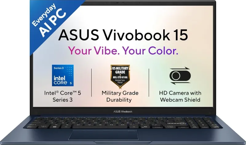Asus Vivobook 15 2026 X1504MA-BQ833WS AI Laptop (Intel Core 5 315/ 8GB/ 512GB SSD/ Win11)