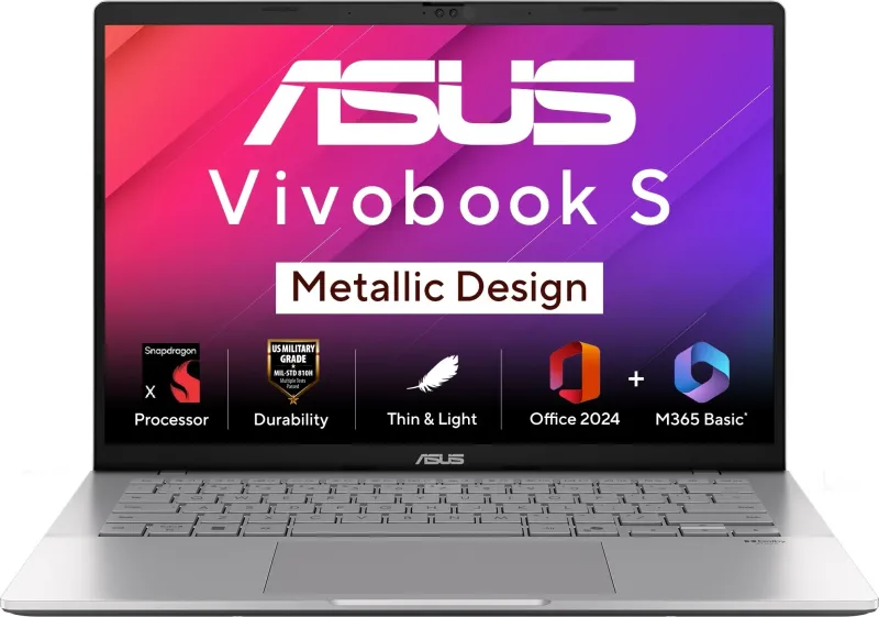 Asus Vivobook S14 2025 S3407QA-KP020WS Laptop (Qualcomm Snapdragon X1 26 100/ 16GB/ 512GB SSD/ Win11 Home)