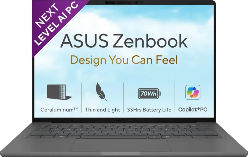 Asus Zenbook A14 (2026) UX3407NA-QD226WS Laptop (Snapdragon X2 Elite X2E-88-100/ 16GB/ 512GB SSD/ Win11)
