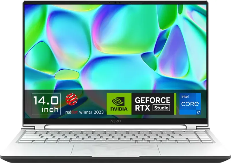 Gigabyte Aero 14 OLED BMF Laptop (13th Gen Core i7/ 16GB/ 1TB SSD/ Win11 Pro/ 6GB Graph)