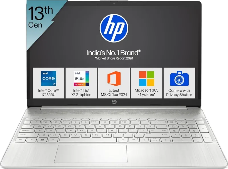 HP 15-fr0025TU Laptop (13th Gen Core i7/ 16GB/ 512GB SSD/ Win11 Home)