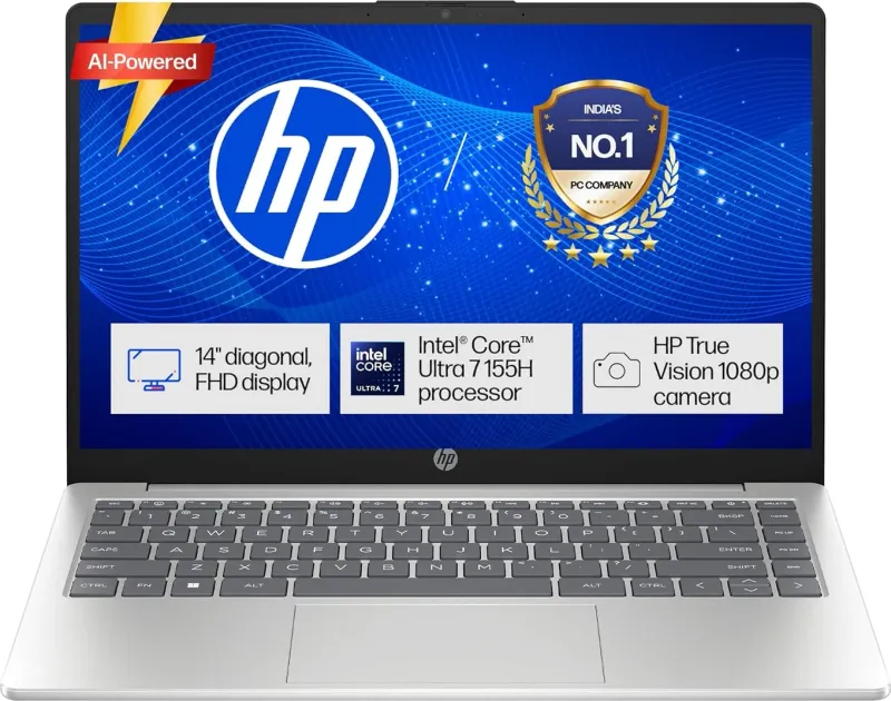 HP 14-gr1036TU Laptop (Intel Core Ultra 7 155H/ 16GB/ 512GB SSD/ Win11 Home)