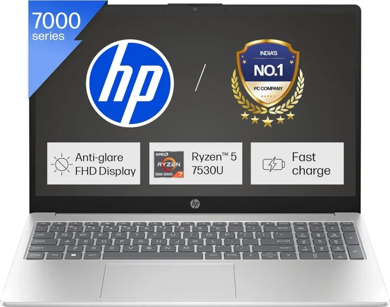 HP 15-fc0388AU Laptop (AMD Ryzen 5 7530U/ 8GB/ 512GB SSD/ Win11 Home)