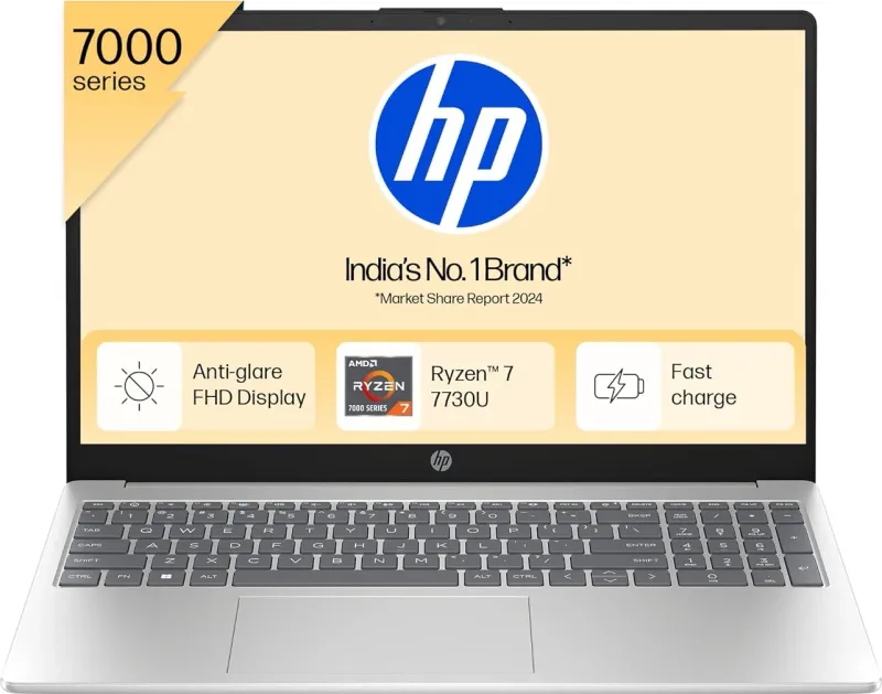 HP 15-fc0390AU Laptop (AMD Ryzen 7 7730U/ 16GB/ 512GB SSD/ Win11 Home)