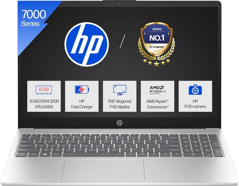 HP 15-fc0500AU Laptop (AMD Ryzen 3 7320U/ 8GB/ 512GB SSD/ Win11 Home)
