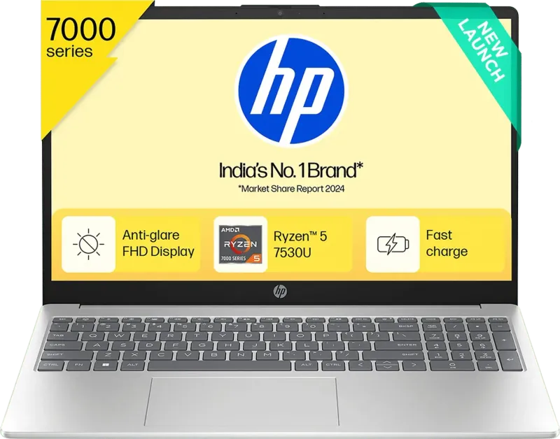 HP 15-fc0703AU Laptop (AMD Ryzen 5 7530U/ 16GB/ 512GB SSD/ Win11 Home)
