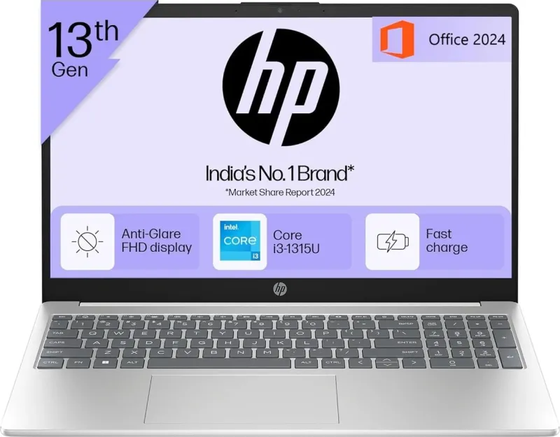 HP 15-fd0465TU Laptop (13th Gen Core i3/ 8GB/ 512GB SSD/ Win11 Home)
