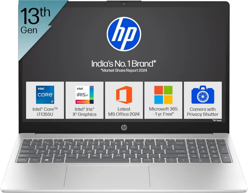 HP 15-fd0514TU Laptop (13th Gen Core i7/ 16GB/ 512GB SSD/ Win11 Home)