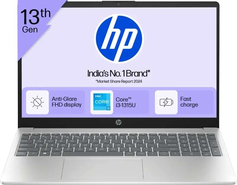 HP 15-fd0568TU Laptop (13th Gen Core i3/ 8GB/ 512GB SSD/ Win11 Home)