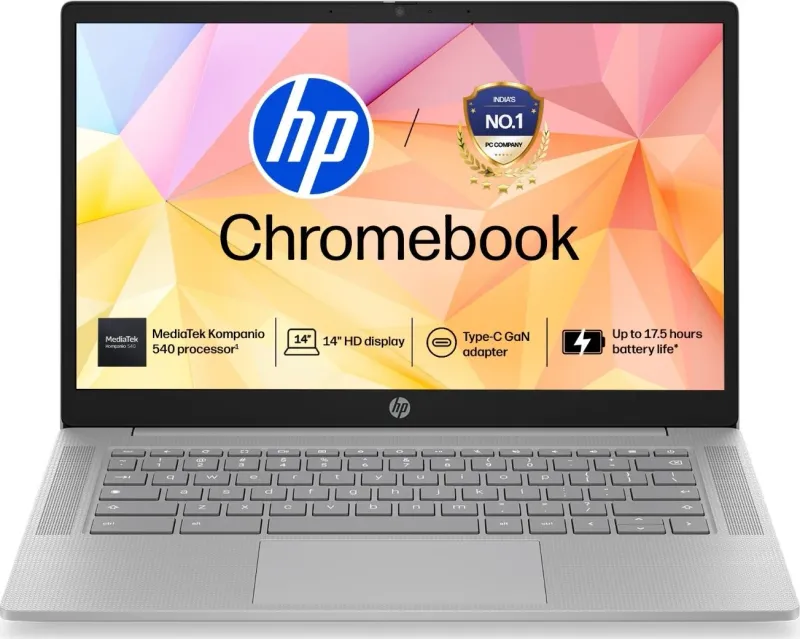 HP Chromebook 14a-nm0004MU Laptop (MediaTek Kompanio 540/ 4GB/ 128GB SSD/ Chrome OS)