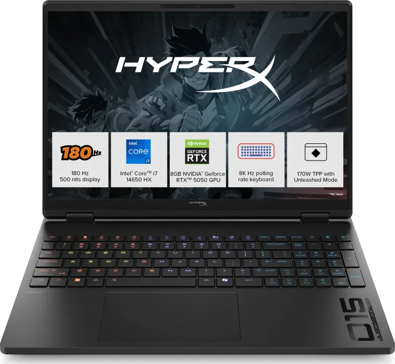 HP Hyper X Omen 15-ga0028TX Gaming Laptop (14th Gen Core i7/ 24GB/ 1TB SSD/ Win11/ 8GB RTX 5050 Graph)