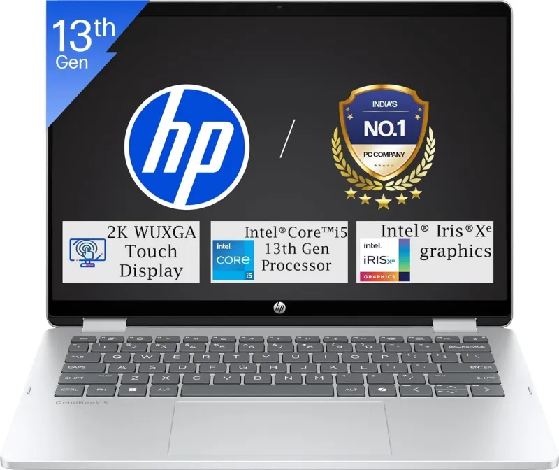 HP OmniBook 5 Flip 14-fp0789TU Laptop (13th Gen Core i5/ 16GB/ 512GB SSD/ Win11)