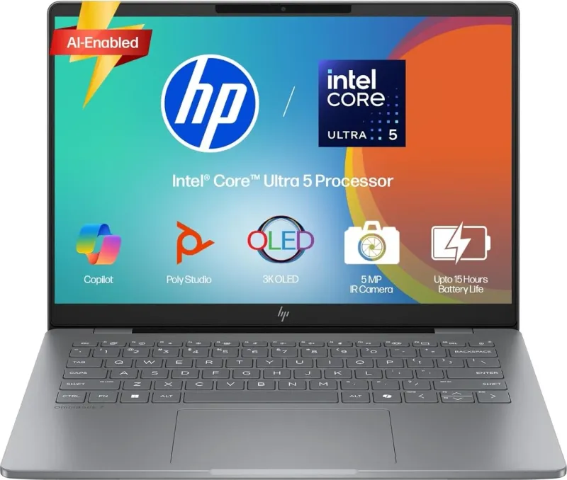HP OmniBook 7 AI 14-fr0789TU Laptop (Intel Core Ultra 5 255H/ 16GB/ 1TB SSD/ Win11)