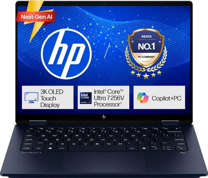 HP OmniBook X Flip 14-fm0100TU Next Gen AI Laptop (Intel Core Ultra 7 256V/ 16GB RAM/ 1TB SSD/ WIn 11)