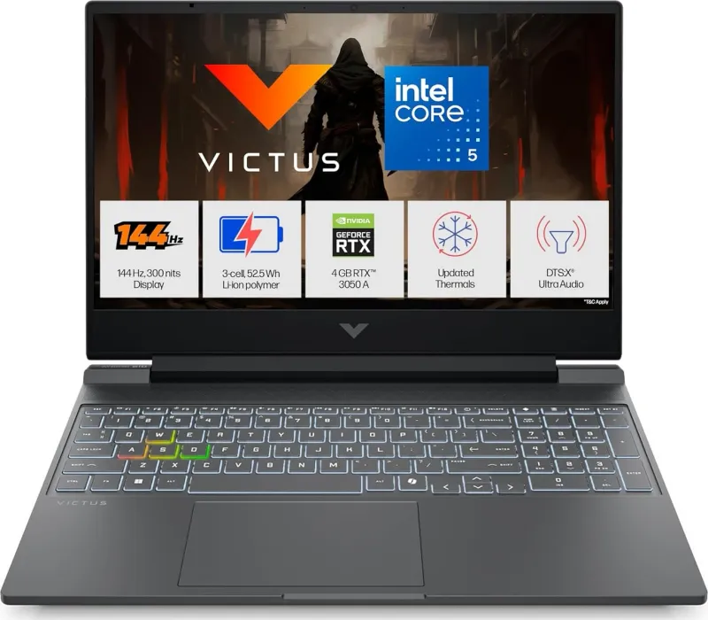 HP Victus 15-fa2500TX Gaming Laptop (Intel Core 5 210H/ 24GB/ 512GB SSD/ Win11/ 4GB RTX3050A)
