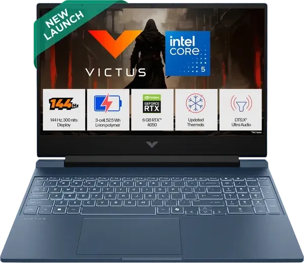 HP Victus 15-fa2508TX Gaming Laptop (Intel Core 5 210H/ 24GB/ 512GB SSD/ Win11/ 6GB RTX4050)