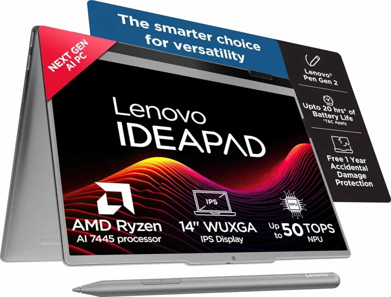 Lenovo IdeaPad 5 2-in-1 14AGP11 83UH000HIN Laptop (AMD Ryzen 7 445/ 16GB RAM/ 512GB SSD/ Win 11)