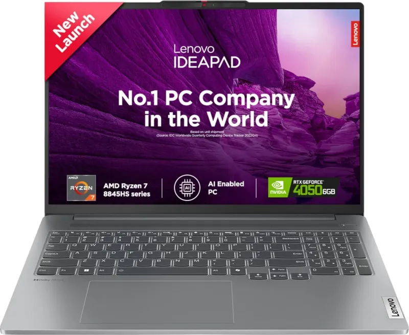 Lenovo IdeaPad Pro 5 83D5000SIN Gaming Laptop (AMD Ryzen 7 8845HS/ 16GB/ 1TB SSD/ Win11/ RTX 4050 6GB Graphics)