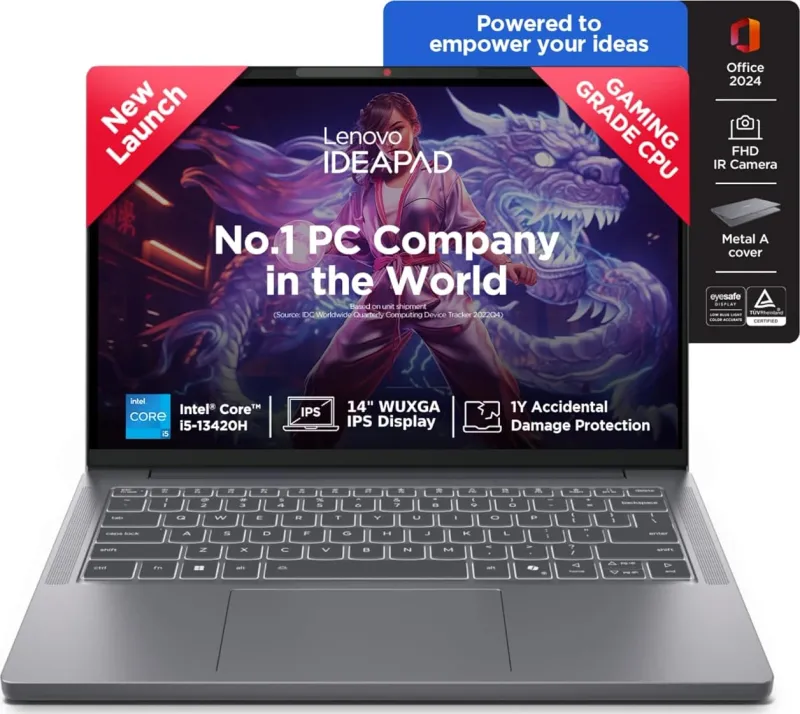 Lenovo IdeaPad Slim 3 83K000FYIN Laptop (13th Gen Core i5/ 16GB/ 512GB SSD/ Win11 Home)