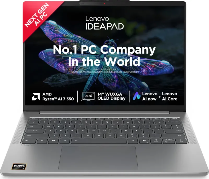 Lenovo IdeaPad Slim 5 14AKP10 2025 83HX001NIN Laptop (AMD Ryzen AI 7 350/ 24GB RAM/ 1TB SSD/ Win 11)