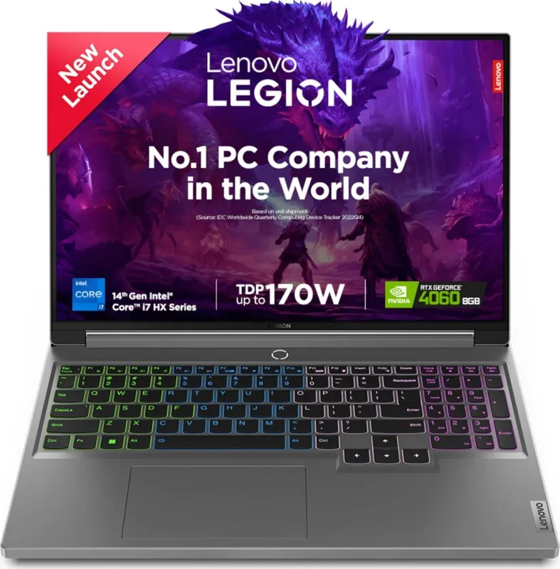 Lenovo Legion 5 16IRX9 83DG00LFIN Laptop (14th Gen Core i7/ 16GB/ 1TB SSD/ Win11/ 8GB RTX4060)