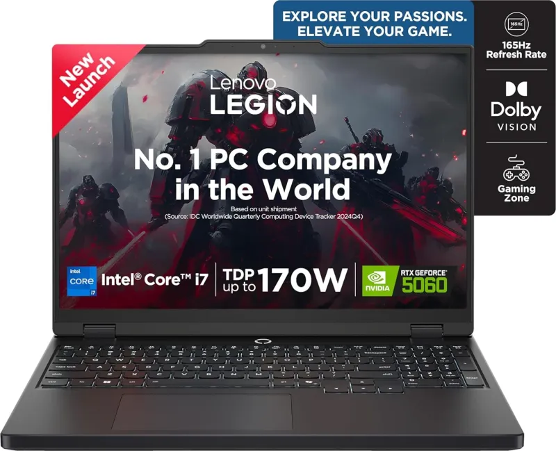 Lenovo Legion 5 2025 83LY00NCIN Gaming Laptop (13th Gen Core i7/ 16GB/ 1TB SSD/ Win11/ 8GB RTX 5060)