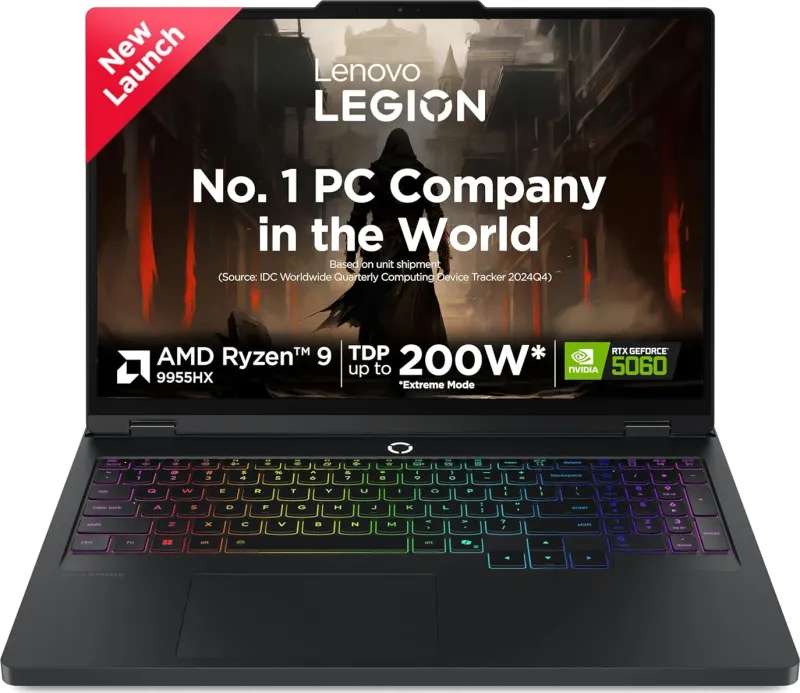 Lenovo Legion Pro 5 16AFR10 83F2004CIN Gaming Laptop (AMD Ryzen 9 9955HX / 32GB/ 1TB SSD/ Win11 Home/ 8GB Graph)