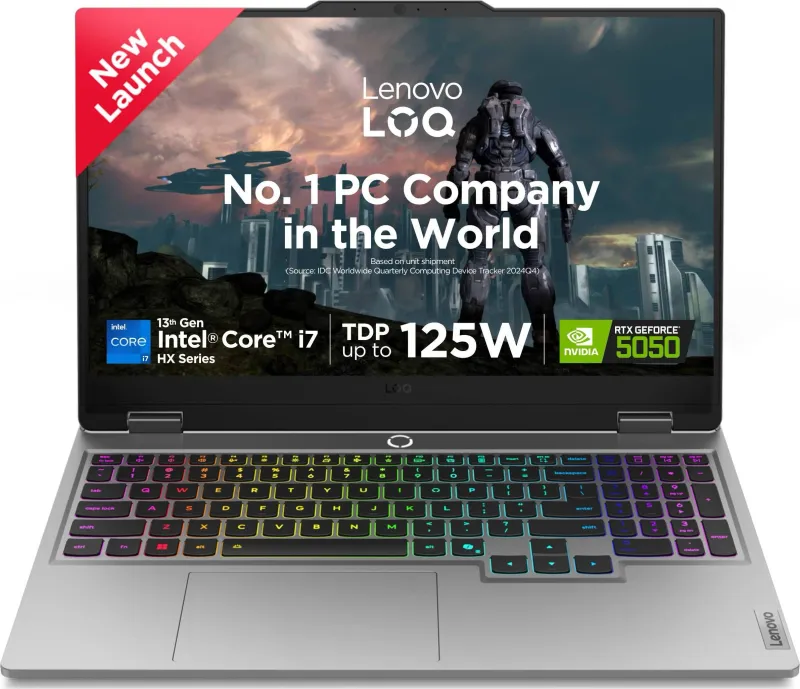 Lenovo LOQ 15IRX10 83JE01G5IN Gaming Laptop (13th Gen Core i7/ 16GB/ 1TB SSD/ Win11/ 8GB RTX 5050)