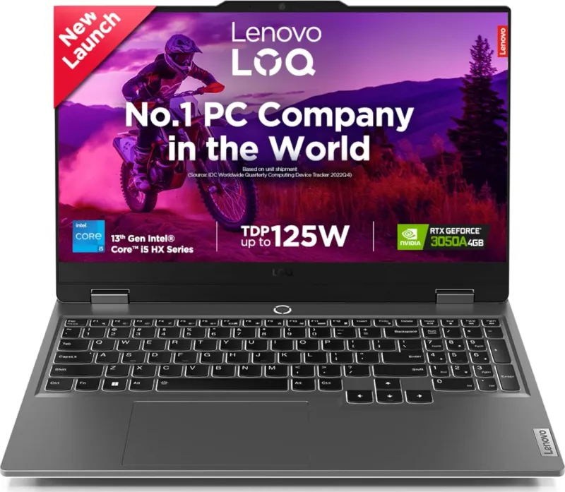 Lenovo LOQ 15IRX9 83DV01ABIN Gaming Laptop (13th Gen Core i5/ 16GB/ 512GB SSD/ Win11/ 4GB RTX3050A)