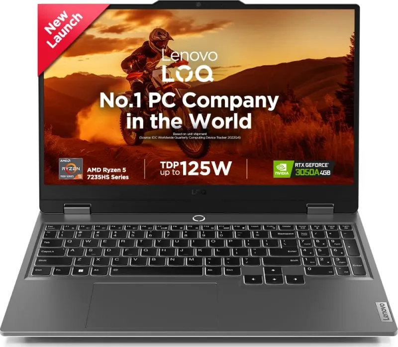 Lenovo LOQ 2024 15ARP9 83JC00GCIN Gaming Laptop (AMD Ryzen 5 7235HS/ 24GB/ 512GB SSD/ Win11/ 4GB RTX 3050 Graph)