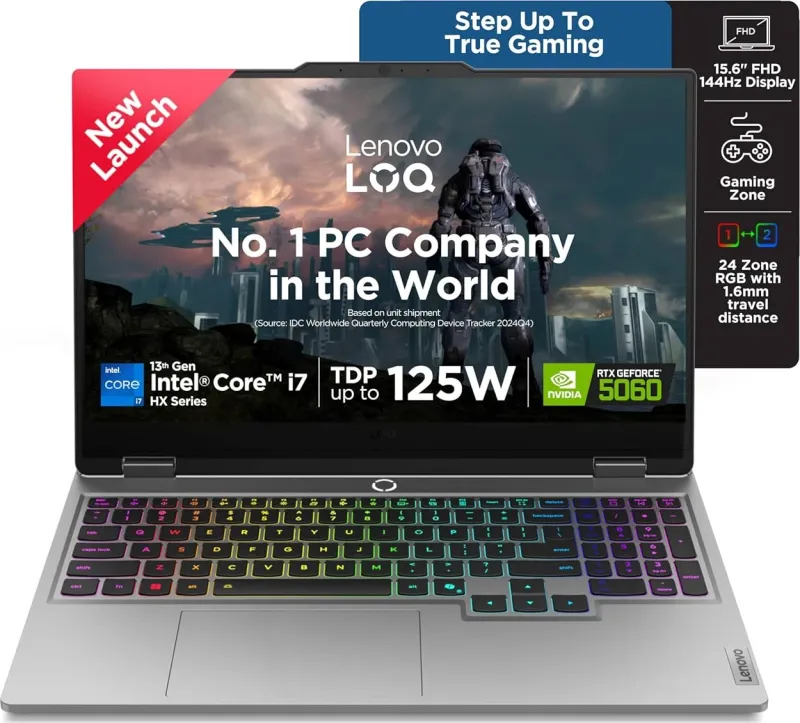 Lenovo LOQ 2025 15IRX10 83JE00U4IN Gaming Laptop (13th Gen Core i7/ 16GB/ 1TB SSD/ Win11/ 8GB RTX 5060)