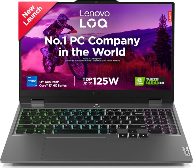 Lenovo LOQ 83DV01K8IN AI Gaming Laptop(13th Gen Core i7/ 16GB/ 512GB SSD/ Win11/ 6GB RTX4050)