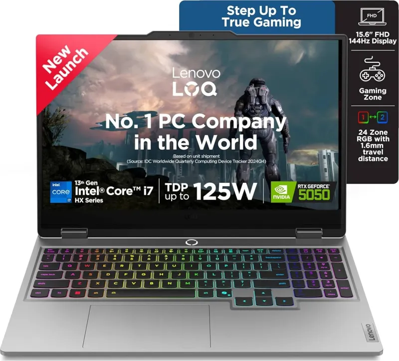 Lenovo LOQ 83JE00U7IN Gaming Laptop (14th Gen Core i7/ 16GB/ 1TB SSD/ Win11/ 8GB RTX 5050)