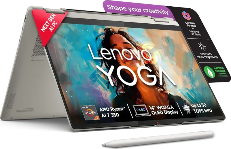 Lenovo Yoga 7 2-in-1 14AKP10 83JR001EIN Laptop (AMD Ryzen AI 7 350/ 24GB/ 1TB SSD/ Win11 Home)