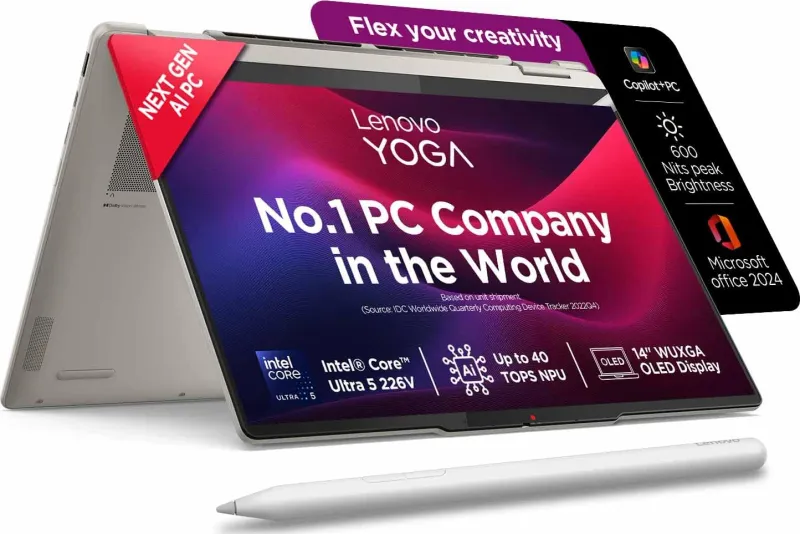 Lenovo Yoga 7 2-in-1 83JQ000XIN Laptop (Intel Core Ultra 5 226V/ 16GB/ 1TB SSD/ Win11 Home)
