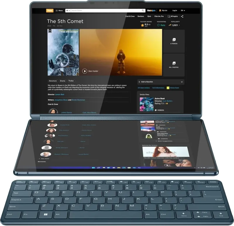 Lenovo Yoga Book 9i 2023 82YQ001DIN Laptop (13th Gen Core i7/ 16GB/ 1TB SSD/ Win11)