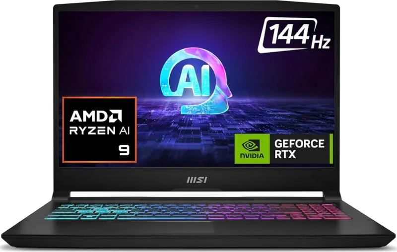 MSI Katana A15 AI B8VG-440IN Gaming Laptop (AMD Ryzen 9 8945HS/ 16GB/ 1TB SSD/ Win11 /8GB RTX 4070 Graph)