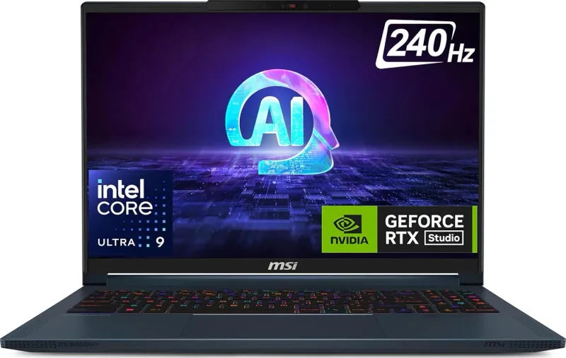 MSI Stealth 16 AI Studio A1VGG-057IN Gaming Laptop (Intel Core Ultra 9/ 32GB/ 2TB SSD/ Win11/ 8GB Graph)