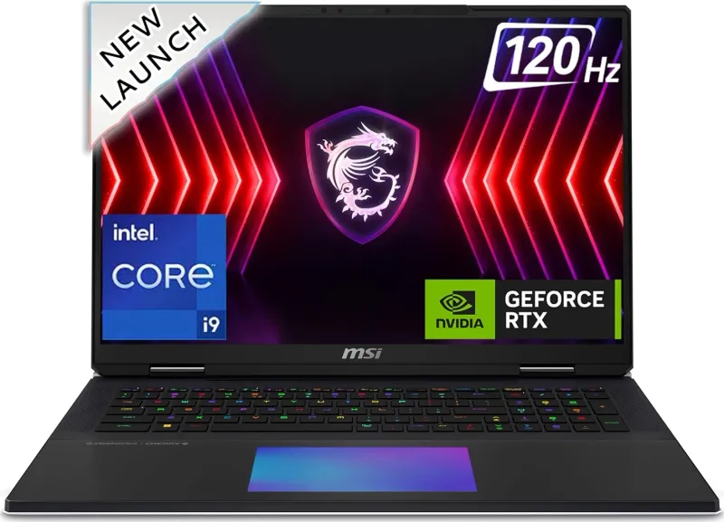 MSI Titan 18 HX A14VHG-207IN Gaming Laptop (14th Gen Core i9/ 64GB/ 2TB SSD/ Win11 Home/ RTX 4080)