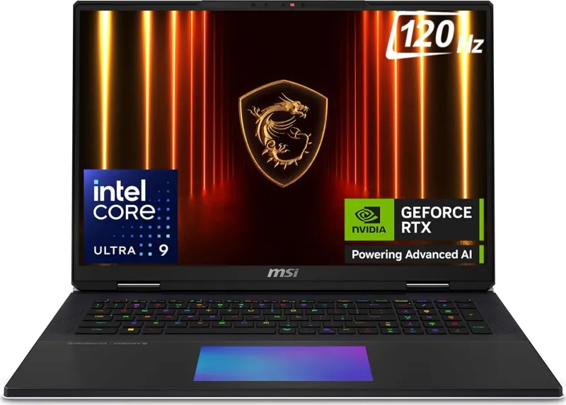 MSI Titan 18 HX AI A2XWJG-486IN Gaming Laptop (Intel Core Ultra 9-285HX/ 64GB/ 6TB SSD/ Win11 / 24GB Graphics RTX 5090)