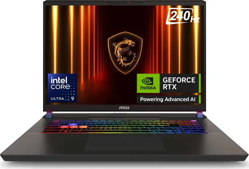 MSI Vector 17 HX AI A2XWHG-085IN Gaming Laptop (Intel Core Ultra 9 275HX / 32GB/ 2TB SSD/ Win11/ 12GB RTX 5070 Ti Graph)